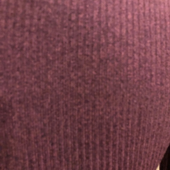 American Rag Burgundy Ribbed Sweater Dress with Bell Sleeve Detail, Size M - Picture 3 of 7